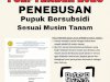 INFO PENTING! Penebusan Pupuk Bersubsidi Mulai 1 September 2026 Sesuai Musim Tanam