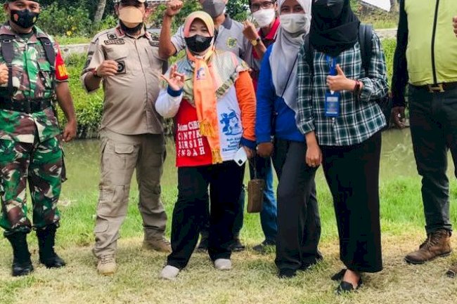 Benih ikan Nila ditebarkan di Sungai Ujung Ds. Pandes Kec. Wedi