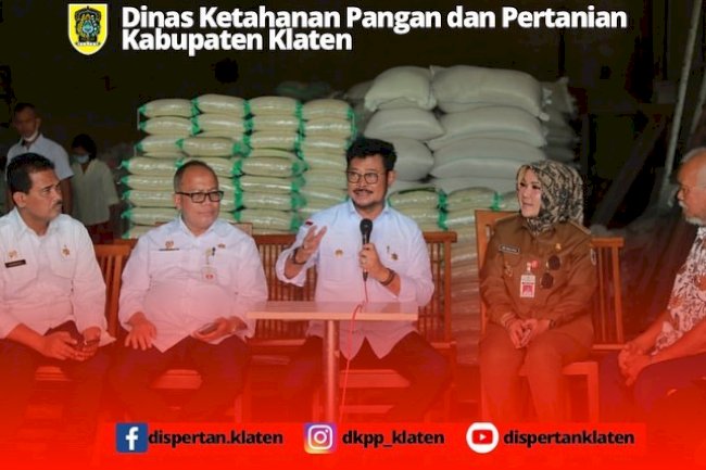 Tinjau Gudang Beras Kepanjen, Mentan : Rojolele Harus Jadi Trademark Khusus Klaten