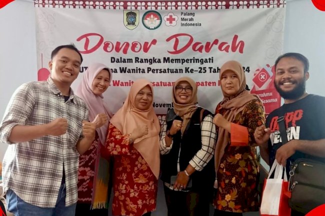 DKPP mengikuti Kegiatan Donor Darah dalam rangka HUT DWP ke-25 th di PMI Klaten