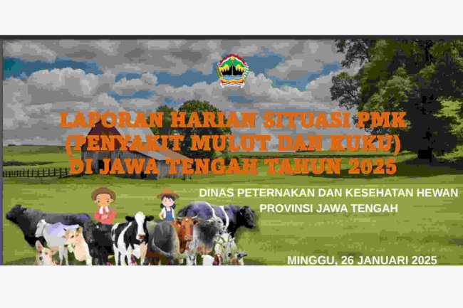 Situasi PMK ( Penyakit Mulut dan Kuku) per Januari 2025