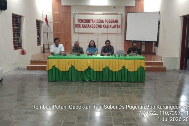 DKPP Klaten Fasilitasi Rembug Petani Gapoktan Tani Subur di Desa Pugeran, Kecamatan Karangdowo