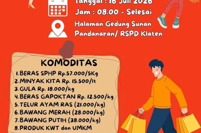 DKPP Klaten Ajak Masyarakat Manfaatkan Gerakan Pangan Murah dalam Rangka Hari Jadi ke-222 Kabupaten Klaten