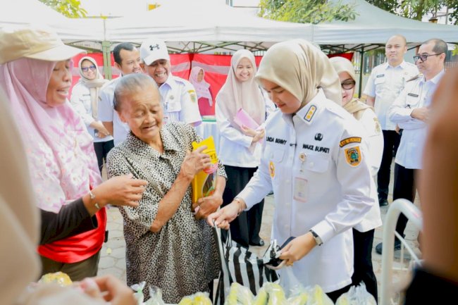 DKPP Klaten Gelar Gerakan Pangan Murah Serentak di Halaman Kantor DKPP