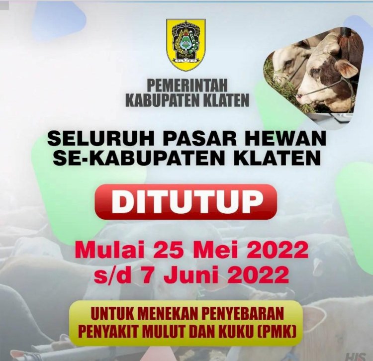 Penutupan sementara pasar hewan se-Kabupaten Klaten