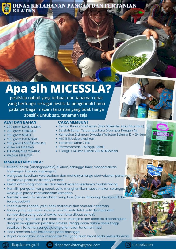 Tinggalkan PESTISIDA Kimia, ganti dengan MICESSLA