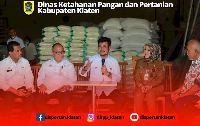 Tinjau Gudang Beras Kepanjen, Mentan : Rojolele Harus Jadi Trademark Khusus Klaten