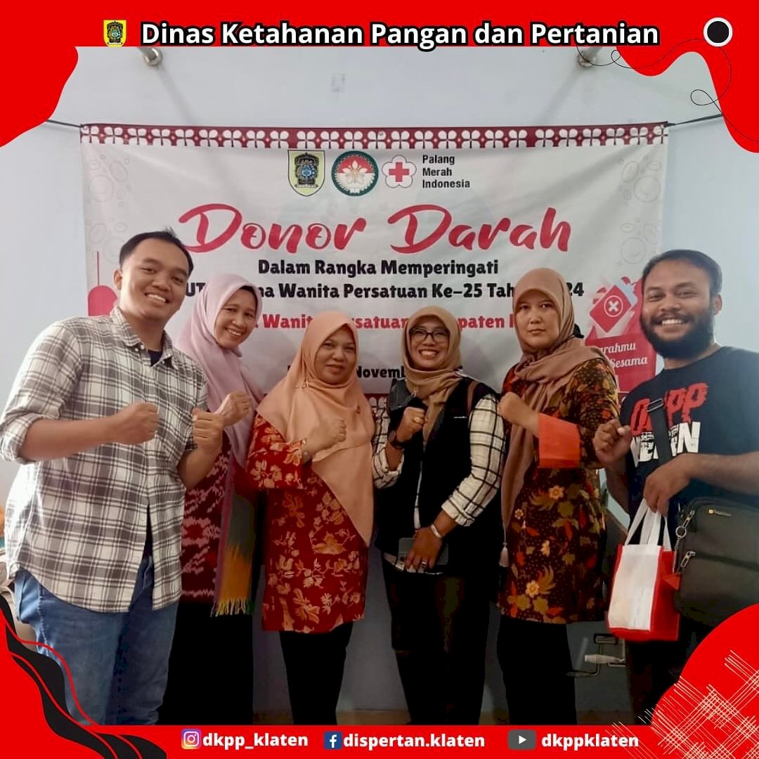 DKPP mengikuti Kegiatan Donor Darah dalam rangka HUT DWP ke-25 th di PMI Klaten