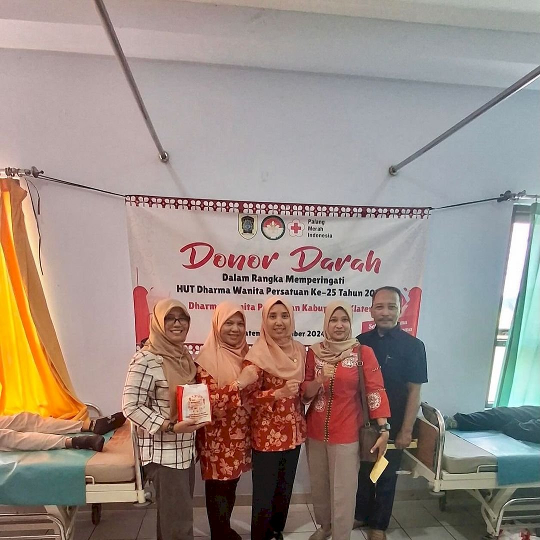 DKPP mengikuti Kegiatan Donor Darah dalam rangka HUT DWP ke-25 th di PMI Klaten