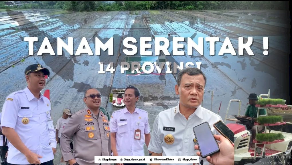 GERAKAN PENANAMAN PADI SERENTAK DI 14 PROVINSI