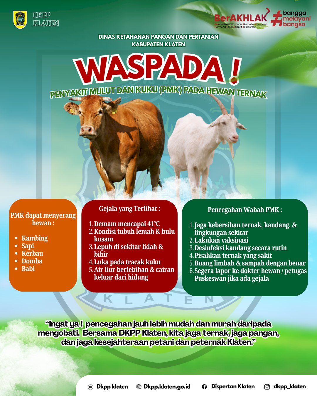 Waspada Penyakit Mulut dan Kuku (PMK) pada Hewan Ternak