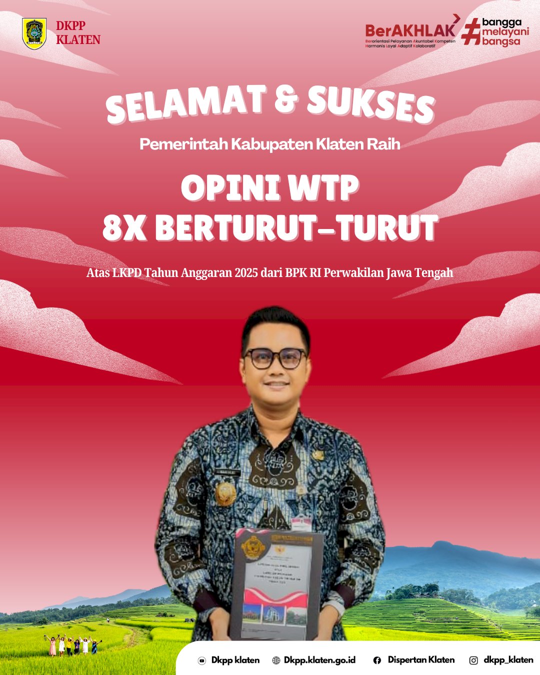 SELAMAT DAN SUKSES PEMKAB KLATEN BERHASIL MERAIH OPINI WTP