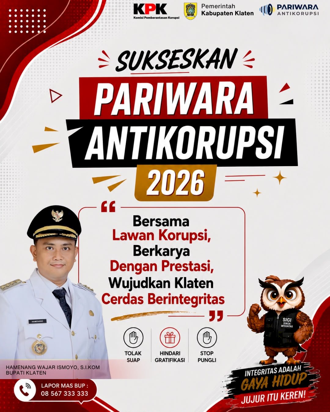 Pemkab Klaten dan KPK Gaungkan Pariwara Antikorupsi 2026: "Integritas Adalah Gaya Hidup"
