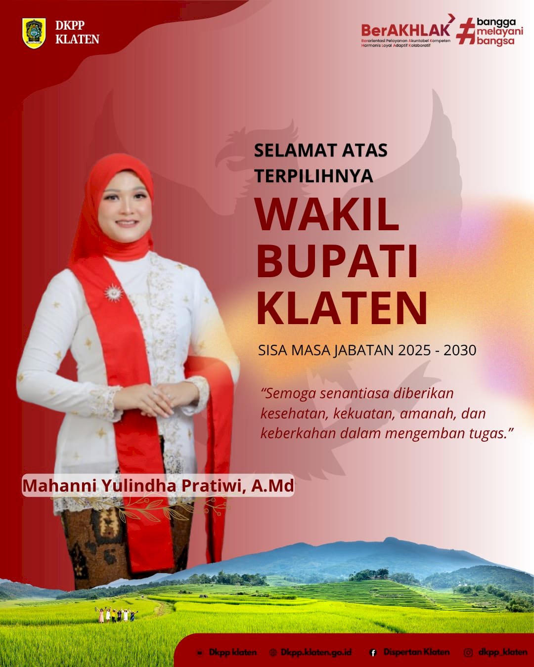 DKPP Klaten Ucapkan Selamat kepada Wakil Bupati Klaten Terpilih Masa Jabatan 2025-2030