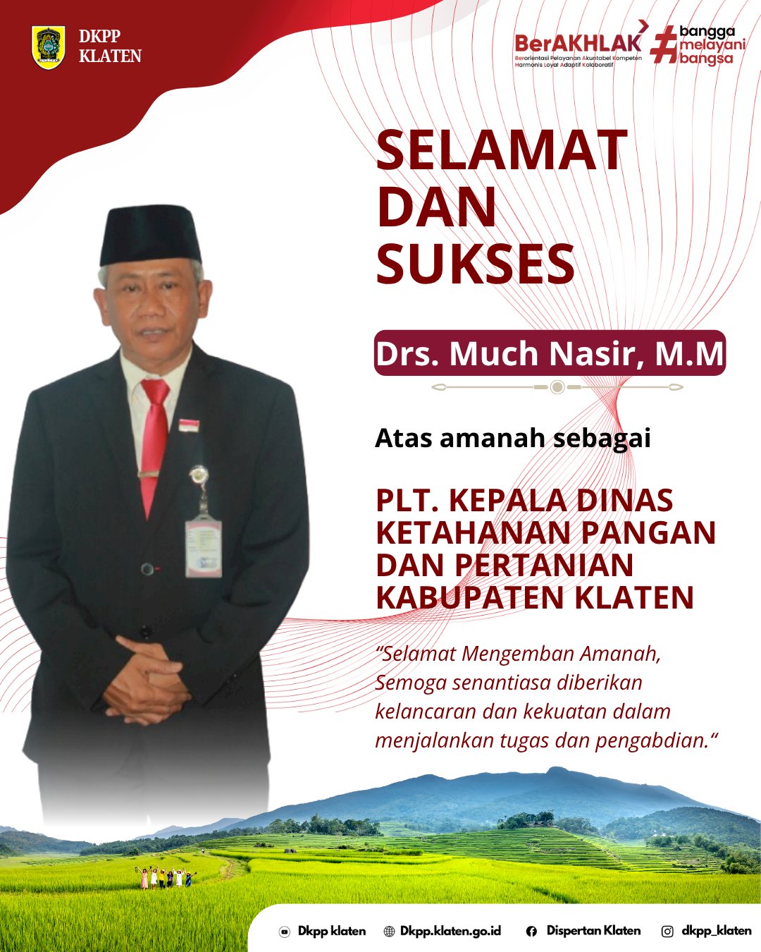 SELAMAT DATANG KEMBALI Bpk Drs. Much Nasir M.M