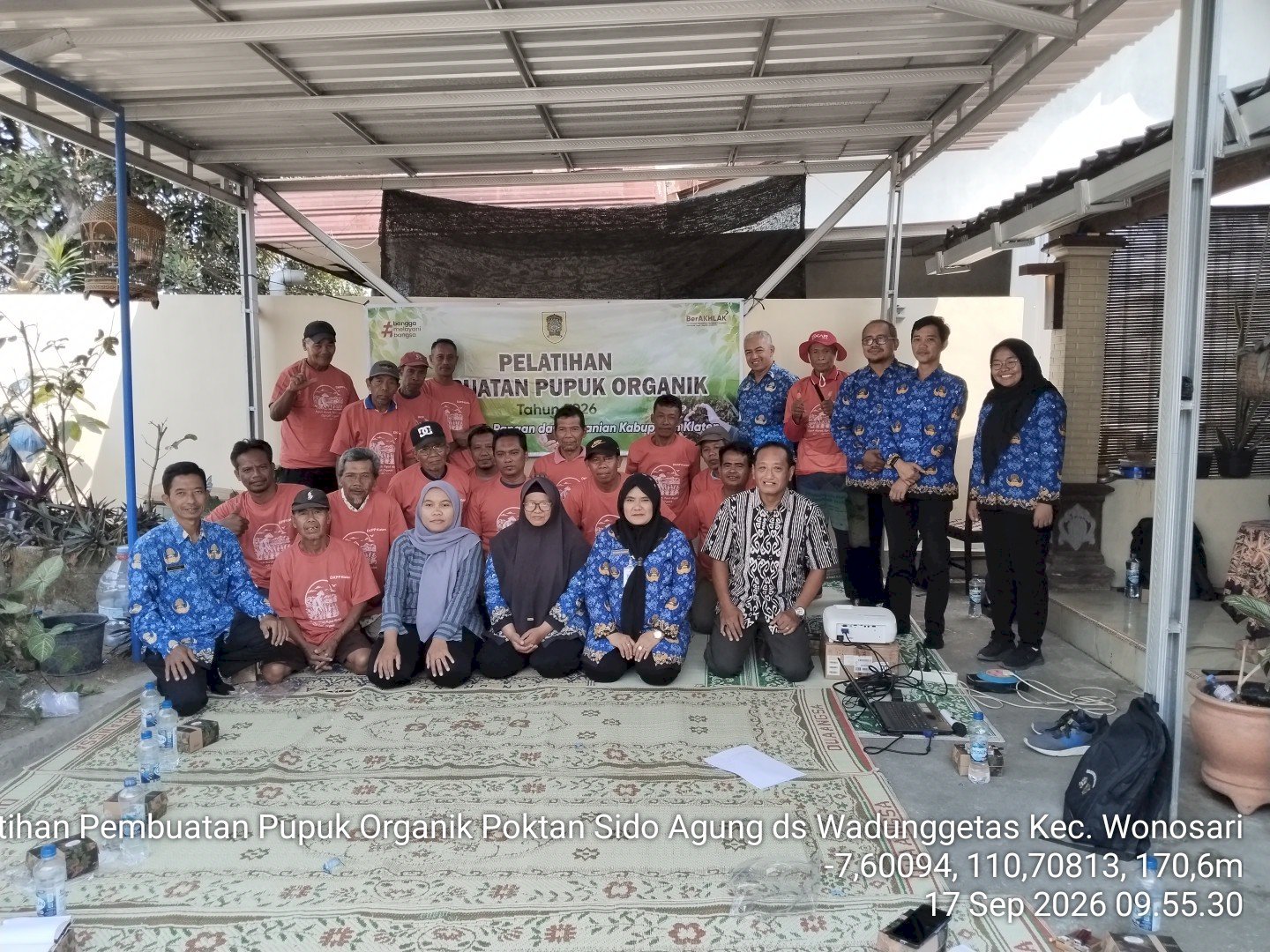 Tingkatkan Kemandirian Petani, Pelatihan Pembuatan Pupuk Organik di Kec. Wonosari