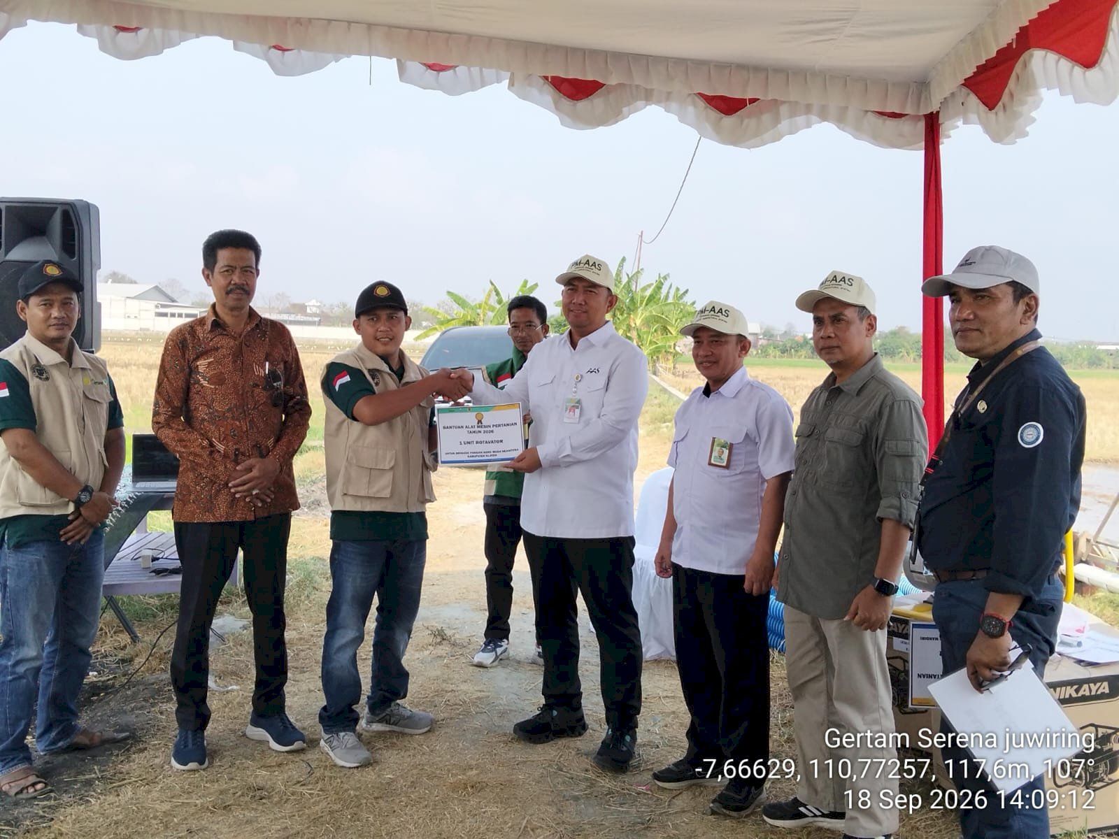 Gerakan Tanam Serempak dan Penyerahan Bantuan Pompa Air di Juwiring - Klaten Sukseskan Gertam 50.000 Ha